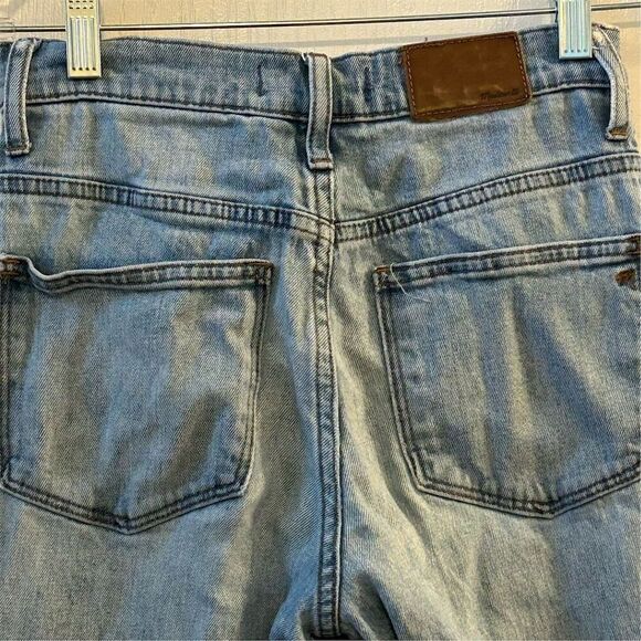 Madewell Women's Wide Leg Crop Jeans Blue Size 24 Exposed Button - Picture 13 of 16